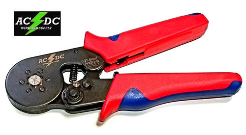 AC/DC WIRE AND SUPPLY Self Adjusting Ratcheting Ferrule Crimper Plier HEXAGON Crimper