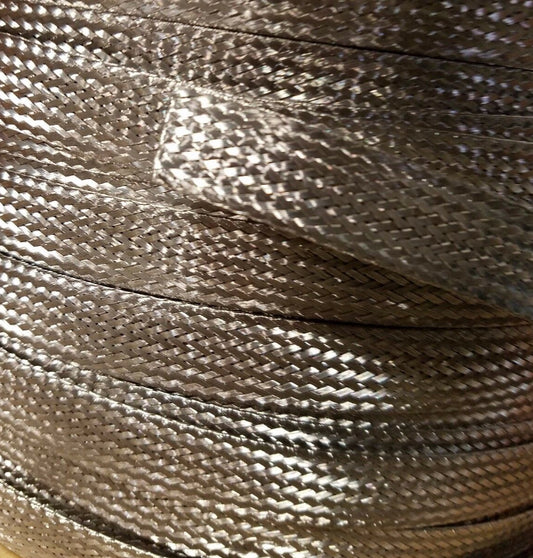 Stainless Steel FLAT Braid Sleeving 304 - 3/8" - length 15 ft USA MADE