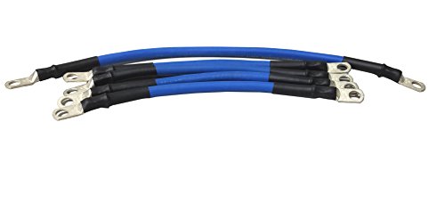 2 Gauge Golf Cart Battery Cable Set, (Blue) E-Z-GO 1994 & UP MED/TXT 36V U.S.A Made