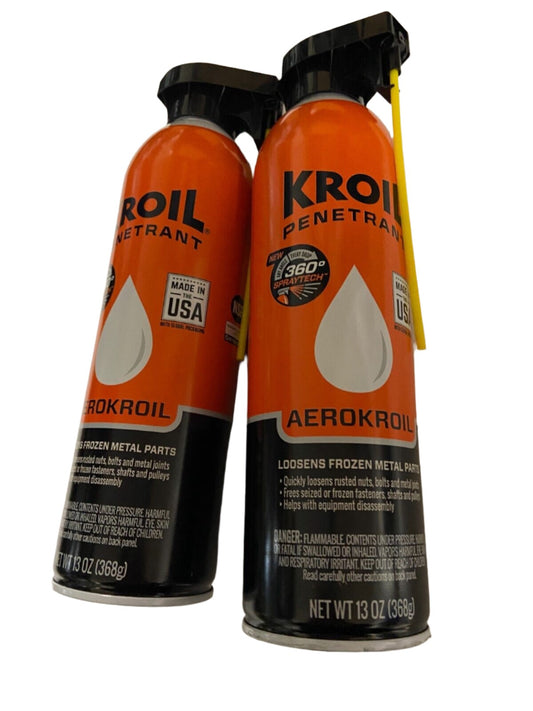 2 Aero Kroil Lubricant, AeroKroil Can, 13 Fluid Ounces NEW 360 SPAYTECH CAN KANO