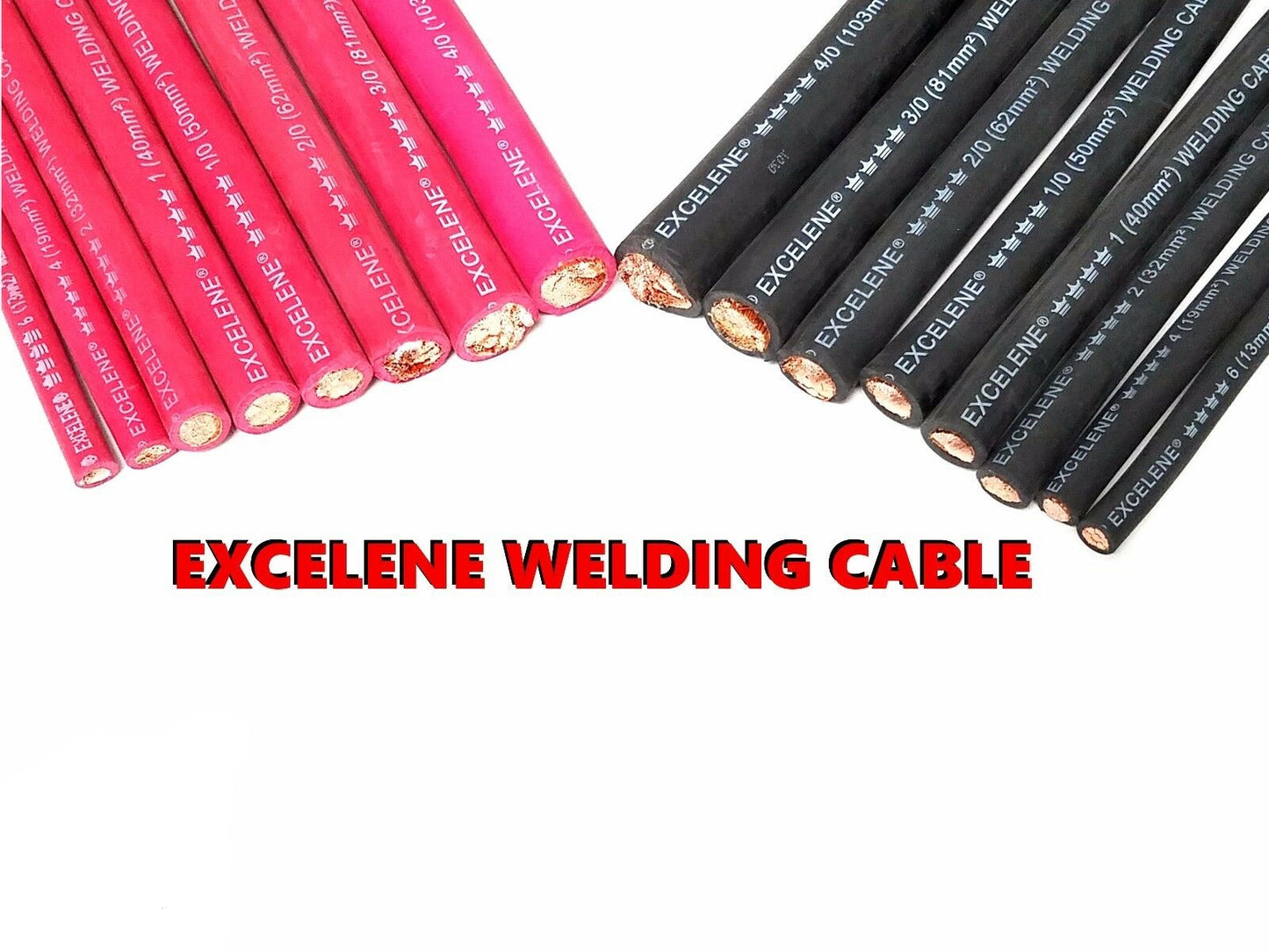 EXCELENE Battery and Welding Cable Copper 4/0 TO 6 Gauge AWG Size BY THE FOOT