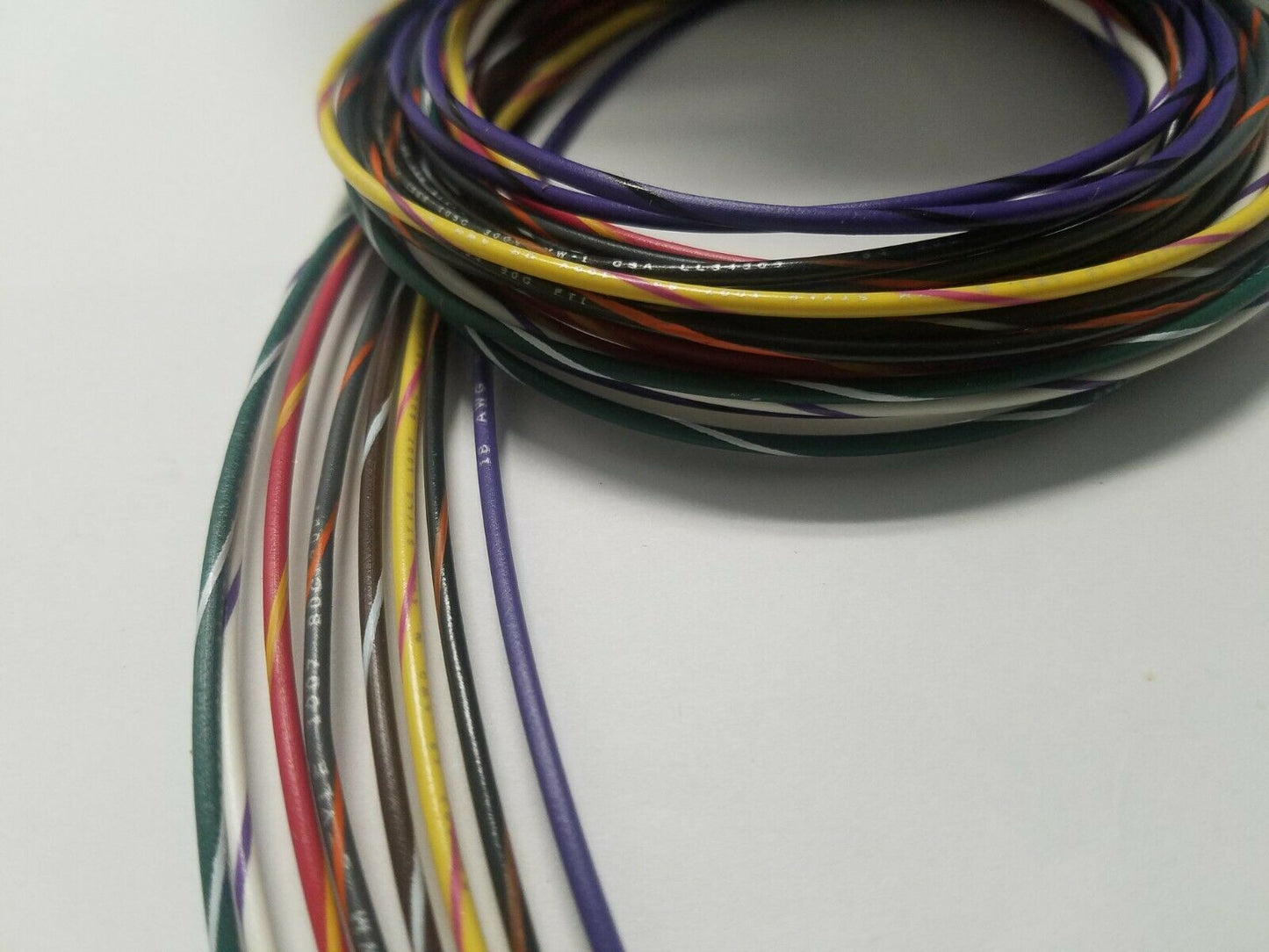 ul1007 1007 18 AWG Gauge Stranded Hook Up Wire W STRIPE Kit 5 ft Ea 8 Color 300V