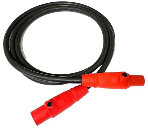 2 AWG Type SC Entertainment & Stage Lighting Feeder Cable Rated for 190 Amps, Male/Female Series 16 Camlocks Hubbell, 100 ft (RED)