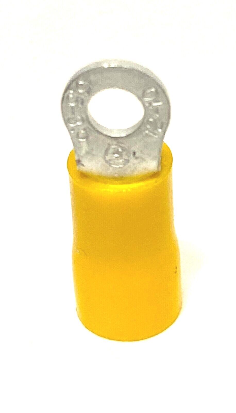 12-10 VINYL RING TERMINAL ELECTRICAL CONNECTOR YELLOW YOU CHOOSE SIZE