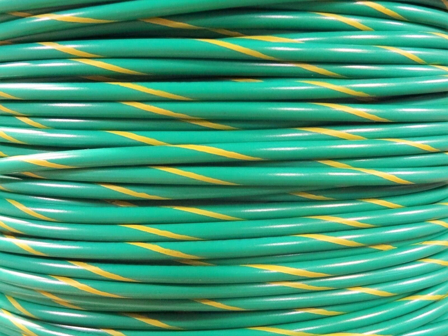 18 GAUGE WIRE GREEN W/ YELLOW 50' FT PRIMARY AWG STRANDED COPPER POWER REMOTE