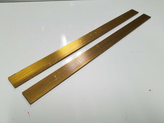 1/8" x 3/4" C360 BRASS FLAT BAR 12" long Solid .125" Plate Mill Stock (2 Pcs)