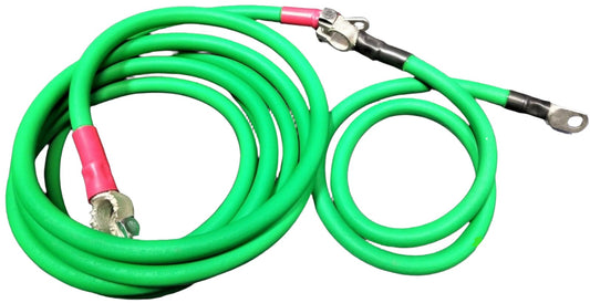 Battery Relocation Kit, 1/0 GAUGE HD, Top Post 350 AMPS USA MADE SAE GREEN 16'/4'