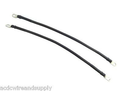 # 2 Awg HD Golf Cart Battery Cable (2-16" Black) E-Z-GO Jumper Cables U.S.A MADE