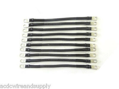 2 Awg HD Golf Cart Battery Cable (10-16" Black) E-Z-GO Jumper Cables U.S.A MADE