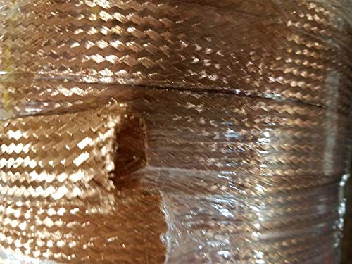 Bare Copper Flat Braid Ground Strap Grounding 1" Width